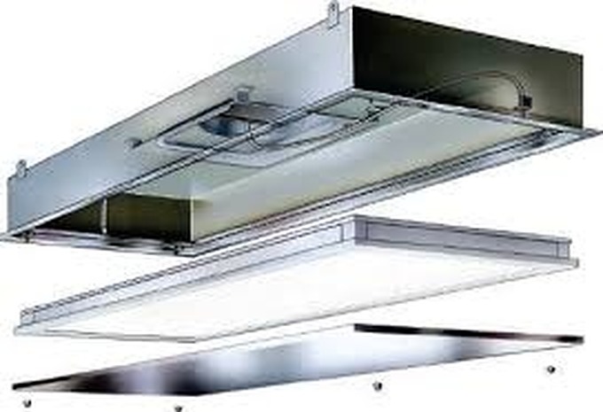 Room-side replaceable (RSR) ducted HEPA ceiling module