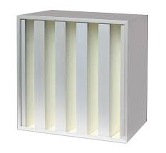 High-velocity V-bank HEPA filter